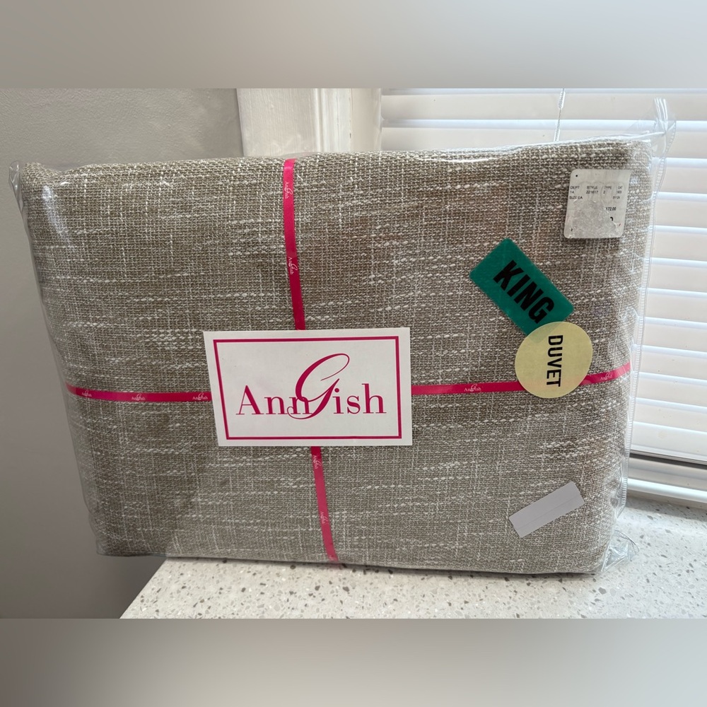 Ann Gish Ash Textured Duvet Cover- King size